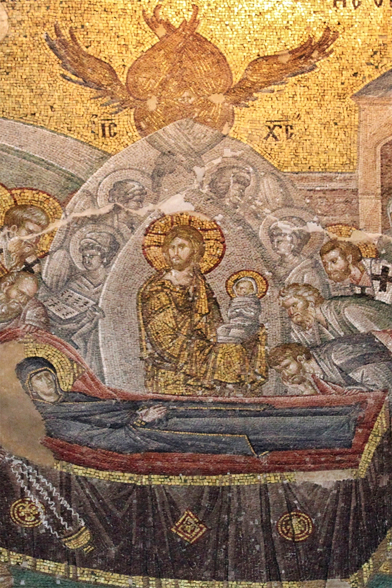 Detail of the Dormition of the Virgin in Chora church